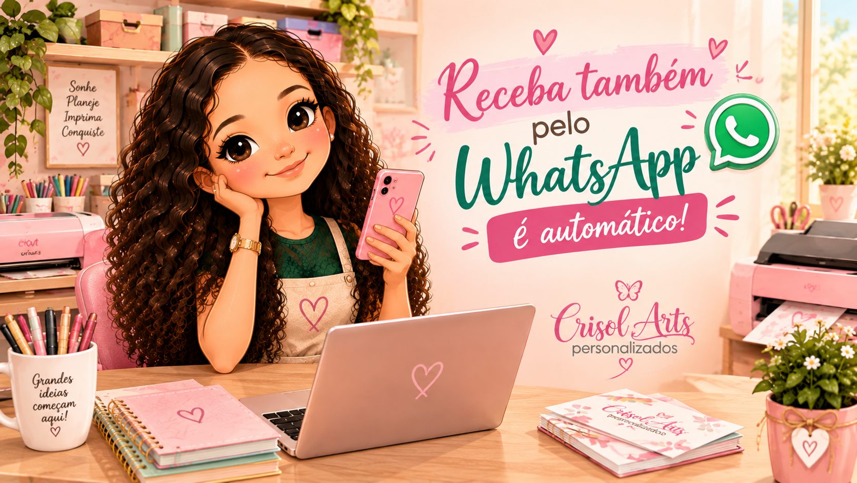 Receba também pelo WhatsApp, é automático!